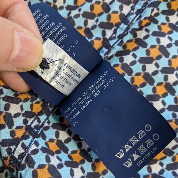 Lot of 2 Mens Vilebrequin Shirts fish, turtles pattern thin lightweight XL - Picture 10 of 14